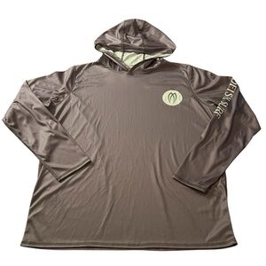 BADFISH MEN’S LONG SLEEVE PURPLE FISHING HOODIE SIZE XL